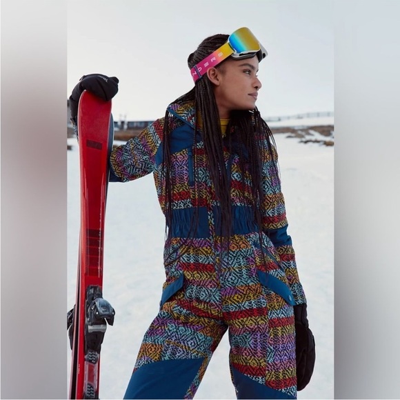 🆕 NWT Free People free movement ski suit All prepped  jacquard Size Small - Picture 5 of 9